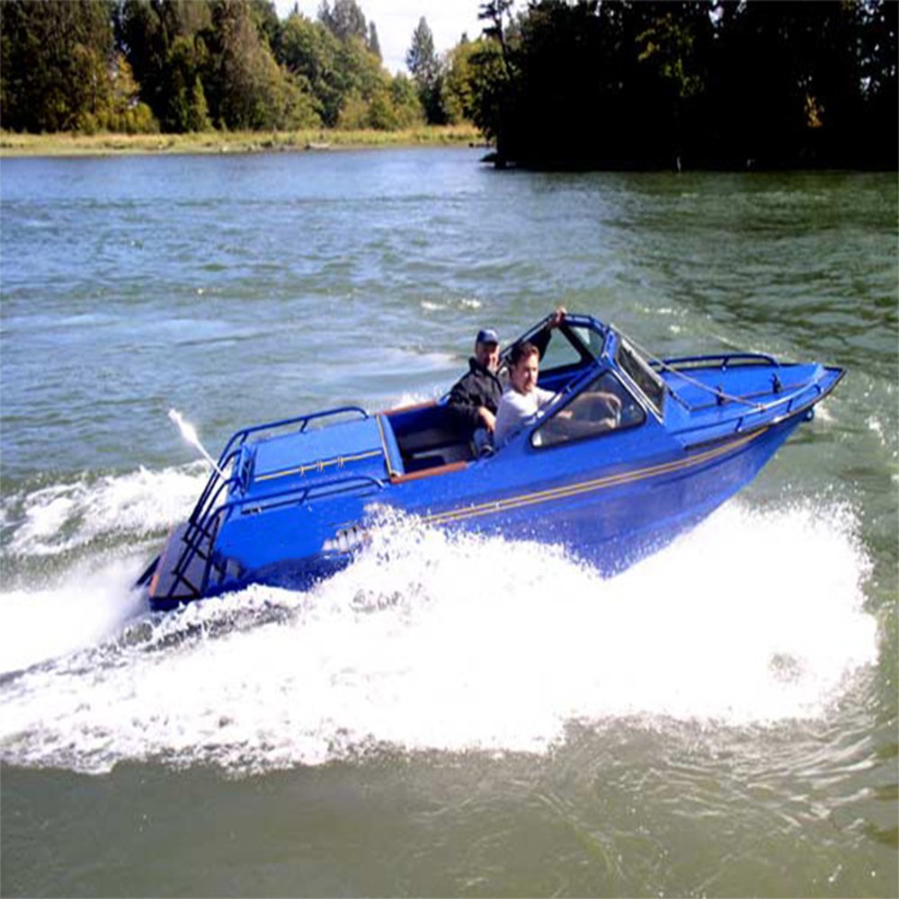 KINOCEAN Sport Style Mini Inboard Engine Jet Boat Fancy Blue Aluminum Customized Size Lake Drifting Surfing Outdoor Adventure